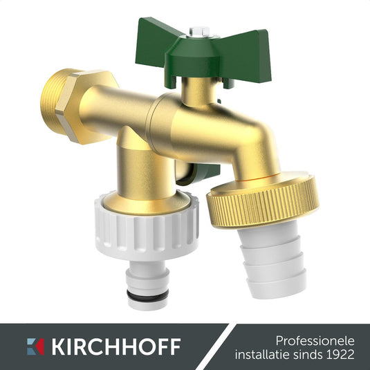 Kirchhoff ms twee-weg-kogel-tapkraan - 3 4 bu x 1 bu x 1 bu