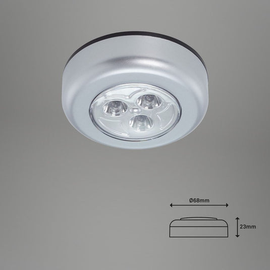B.k.licht briloner - set van 5 kastverlichting - onderbouwlampen - op batterijen - zelfklevend - nachtlampje - kastlampen - ø6.8cm