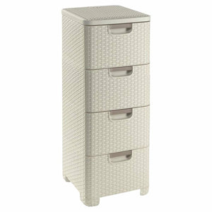 Curver style ladesysteem - 4x 14l - vintage wit