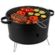 Alpina tafelbarbecue houtskool - 35 cm - lichtgewicht - rvs