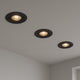Calex smart led inbouwspots - 3 stuks - koppelbaar - slimme verlichting - dimbaar - warm wit licht - zwart