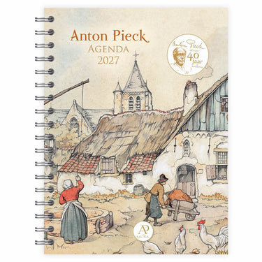 Comello bureau agenda - 2027 - anton pieck - boerderij - met spiraal - 17,6x23,8cm