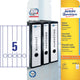 Avery ordnerrugetiketten zweckform 29,7 x 38 mm wit 125 stuks
