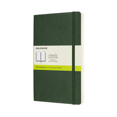 Moleskine classic notitieboek - large - softcover - blanco - mirte groen