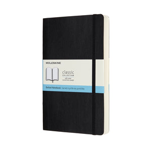 Moleskine classic notitieboek - expanded - large - softcover - gestippeld - zwart