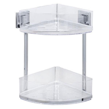 Wenko douche- en badrekje 28 cm rvs zilver transparant