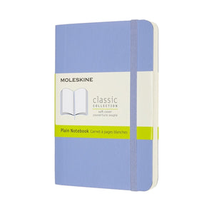 Moleskine classic notitieboek - pocket - softcover - blanco - hortensia blauw