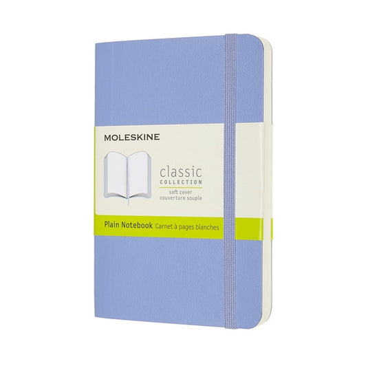 Moleskine classic notitieboek - pocket - softcover - blanco - hortensia blauw