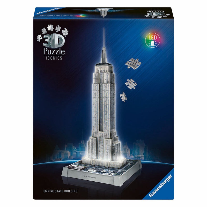 Afbeelding laden in galerijviewer, Ravensburger 3d puzzel iconics empire state building - met licht - 241st.
