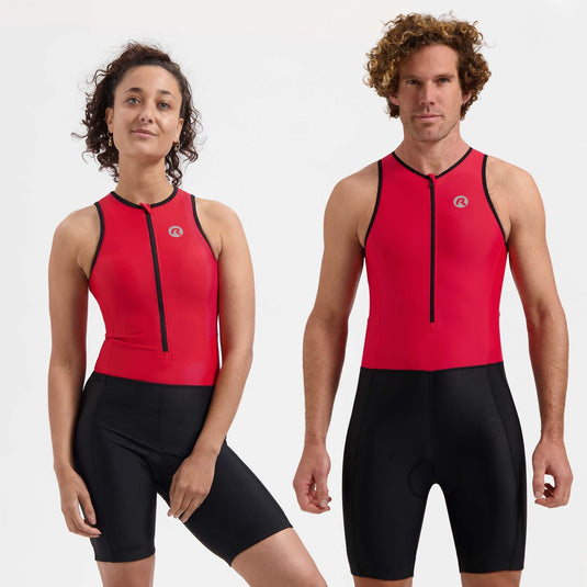 Rogelli florida trisuit heren en dames - mouwloos - zwart rood - l