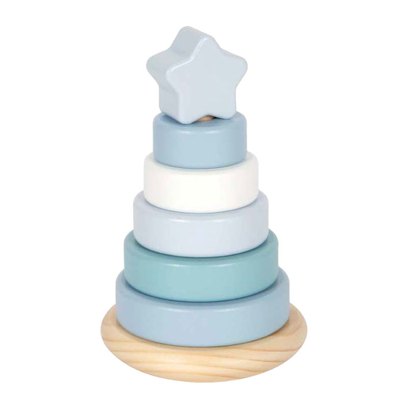 Laden Sie das Bild in Galerie -Viewer, Small foot - houten stapeltoren blauw - 7dlg.
