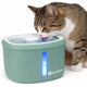 Flamingo drinkfontein kat – hond – 2,5l – groen – met koolstoffilter kunstharsfilter – stille pomp – lichtindicator – usb-kabel 150 cm – finto
