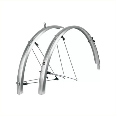 Sks spatbordenset - robuuste sandwichconstructie - asr-veiligheidssysteem - zilver - 45 mm