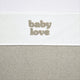 Meyco baby baby love ledikant laken - sand melange - 100x150cm - 0.3 tog