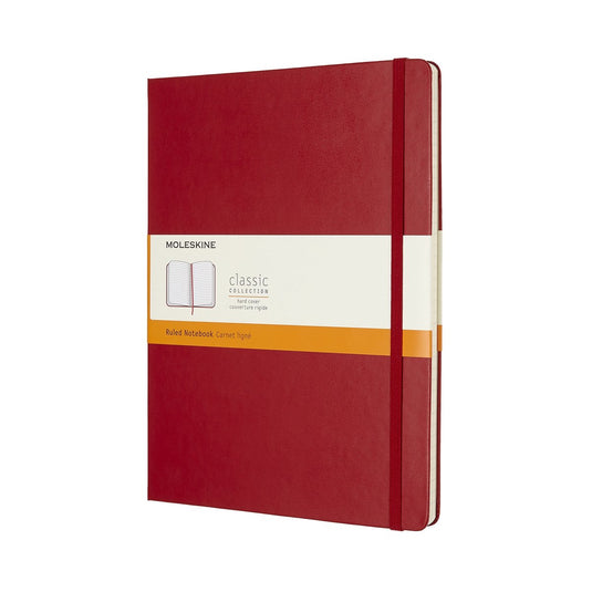 Moleskine classic notitieboek - extra large - hardcover - gelinieerd - rood