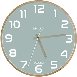 Unilux baltic klok hout blauw