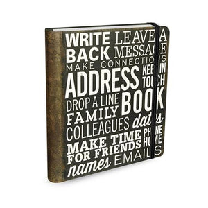 Peter pauper addressbook large - making connections - 16x21 cm