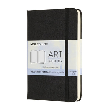 Moleskine art aquarel notitieboek - pocket - hardcover - zwart