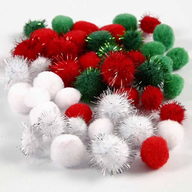 Cargue la imagen en el visor de la galería, Creativ company pompoms kerst, 48st.
