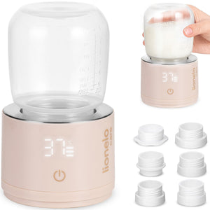 Lionelo thermup swift flessenwarmer – supersnel verwarmen in 3 min – warmhouden tot 6 uur – container van 180 ml – usb-c – 5 flessenadapters – 37–50°c – compact reisvriendelijk – baby melkverwarmer voor thuis en onderweg