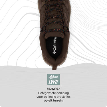 Columbia redmond™ iv low waterproof heren wandelschoenen - cordovan, tangy orange