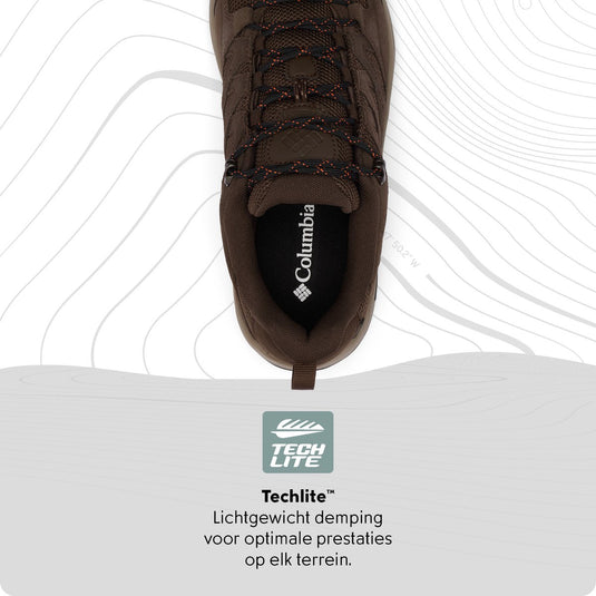 Columbia redmond™ iv low waterproof heren wandelschoenen - cordovan, tangy orange