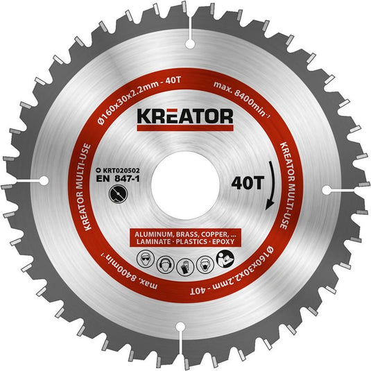 Kreator krt020502 universeel zaagblad 160 mm - 40t