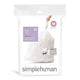 Simplehuman code m afvalzakken - 45 liter - 20 stuks - met trekband - wit