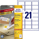 Merkloos sans marque avery afneembare etiketten, wit, 63,5 x 38,1 mm, afneembaar