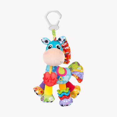 Playgro - activiteiten vriend clip clop- baby- speelgoed - hangspeeltje - kinderwagenspeeltje - rammelaar - kinderwagenaccessoire - buggyaccessoire - educatief speelgoed - knuffeldier