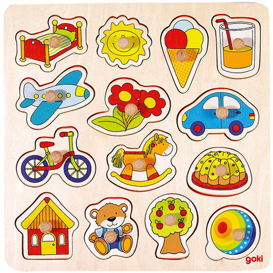 Goki houten noppenpuzzel