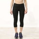 Under armour tech hi capri-blk dames sportbroek - zwart - wit