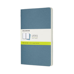 Moleskine cahier journals - large - blanco - blauw - set van 3