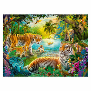 Ravensburger legpuzzel tijgerfamilie in de oase - 500st.