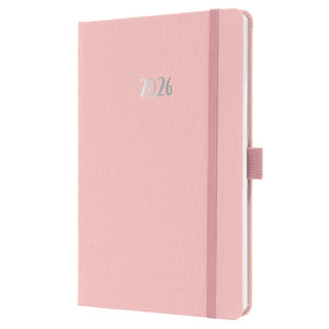 Sigel weekagenda feel 2026 - formaat a5 - soft rose - hardcover - si-j6405