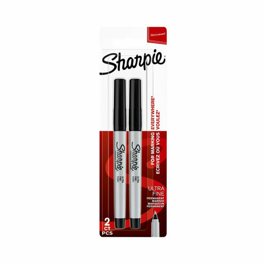 Sharpie permanente markers | ultrafijne punt | zwarte inkt | 2 stuks