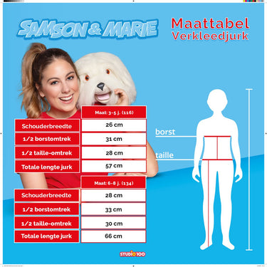 Samson marie verkleedkleding - verkleedjurk marie 3 5j - maat 116