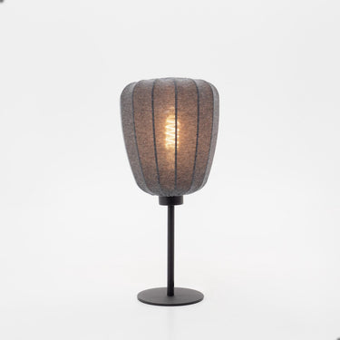 Eglo barlaston tafellamp - e27 - 39 cm - zwart grijs - textiel