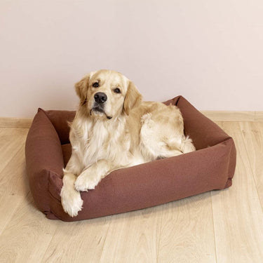 D d home - eden hondenmand - waterafstotend wasbare hoes - maroon - medium 90x70x22cm