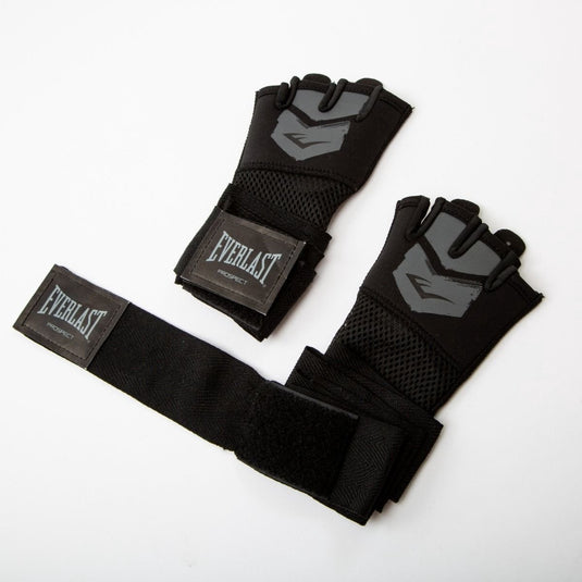 Everlast prospect quick wraps, black grey - jeugd