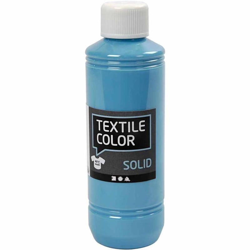 Chargez l'image dans la visionneuse de la galerie, Creotime textile color dekkende textielverf - turquoise blauw, 250ml
