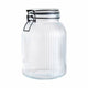 Alpina voorraad weck pot - transparant - geribbeld glas - 20x14cm - 1,9l