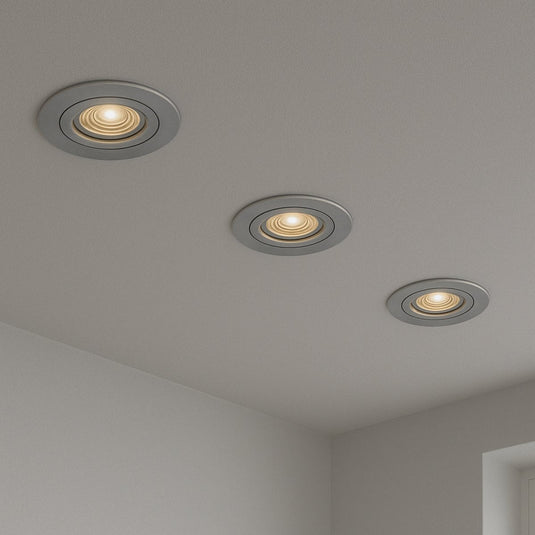 Calex smart led inbouwspots - 3 stuks - koppelbaar - slimme verlichting - dimbaar - warm wit licht - grijs