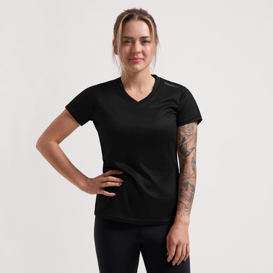 Rogelli promo dames hardloopshirt - korte mouw - zwart