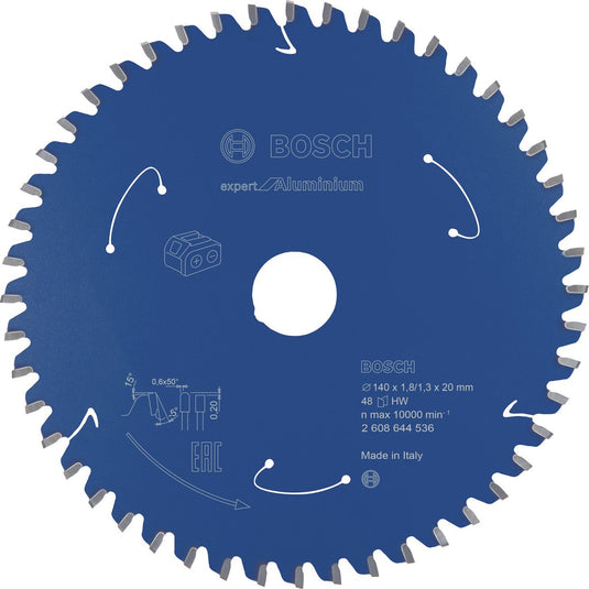 Bosch accessories 2608644536 cirkelzaagblad 140 x 20 mm aantal tanden: 48 1 stuk(s)