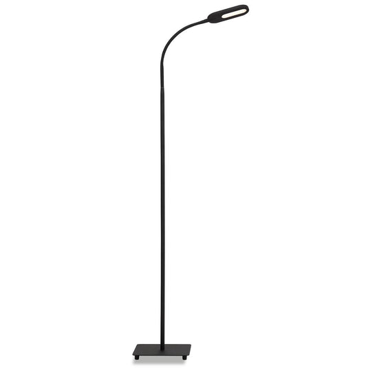 Briloner office step - led vloerlamp - zwarte stande lamp - met cct kleurtemperatuurregeling - dimbaar - met touch - kantelbaar - 128cm