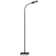 Briloner office step - led vloerlamp - zwarte stande lamp - met cct kleurtemperatuurregeling - dimbaar - met touch - kantelbaar - 128cm
