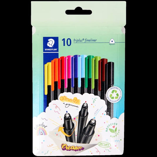 Staedtler triplus fineliner eco | doosje van 10 stuks | assorti