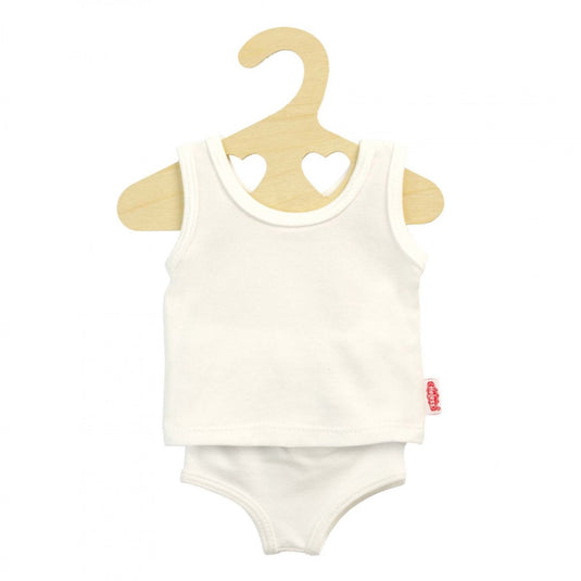 Heless poppenondergoed wit 20-25 cm - babypop kleding set.