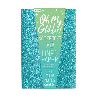 Ooly oh my glitter! notebooks: aquamarine sapphire - set of 3 (4 x 5.75)